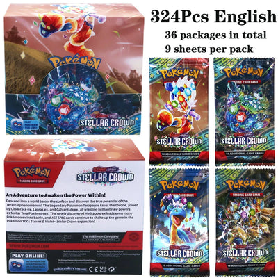 324pcs Pokemon TCG: Sword & Shield-Fusion Strike Booster Display Box (36 Packs) Board Game Card DESTINED RIVALS Stellar Crown - Smarsty