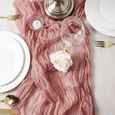 Semi-Sheer Gauze Table Runner for Elegant Events - Smarsty