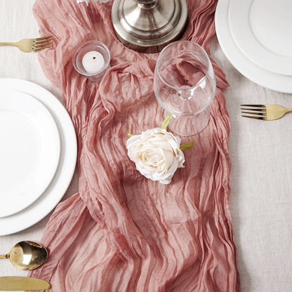 Semi-Sheer Gauze Table Runner for Elegant Events - Smarsty