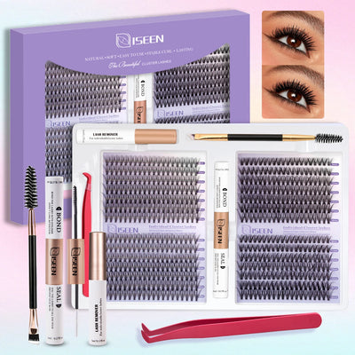 ISEEN DIY Eyelash Extension Kit with Bond and Tweezers - Smarsty