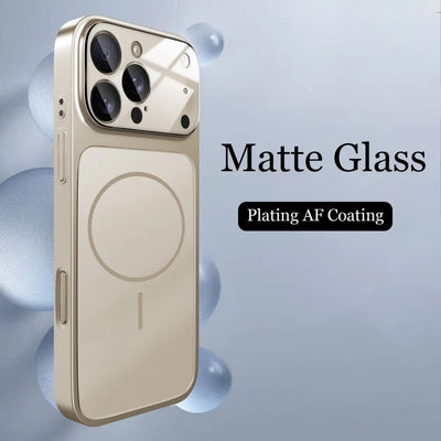 Original Glass Nano Matte Case For iPhone 17 Air 16 15 14 13 Pro Max 17Pro Magnetic For Magsafe Wireless Charging Armor Funda - Smarsty