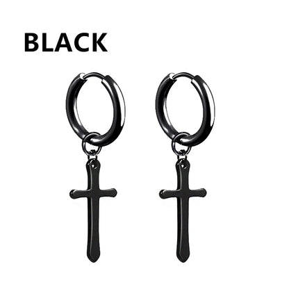 Vintage Punk Stainless Steel Stud Earrings Set for Men Women - Smarsty