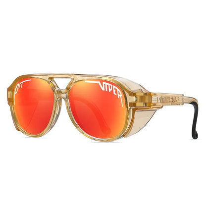 Steampunk Pit Viper Cycling Glasses Adult UV400 Men Women Sunglasses Designer Steam Punk Eyewear Vintage Retro Sun Goggles
