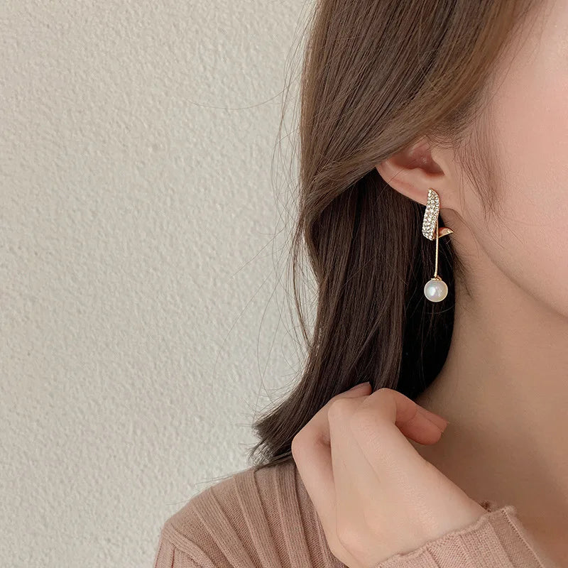 Elegant Long Tassel Pearl Dangle Earrings for Wedding Jewelry - Smarsty