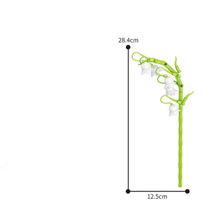 13 Styles Pretty Flower Building Blocks Rose Valentine's Lavender Peach Lily Of The Valley Tulip Bricks DIY Home Ornaments by Smarsty