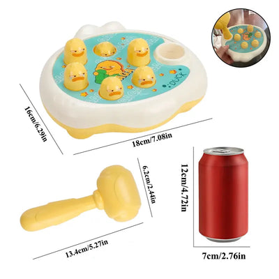 Duck/Frog/Pig Baby Toy Montessori Learning Game Educational Puzzle Gift for 12 24 Months Toddler Boy/Girl with Hammer - Smarsty