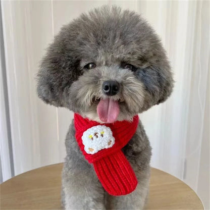 Cartoon Bear Print Scarf for Small Dogs and Cats - Smarsty