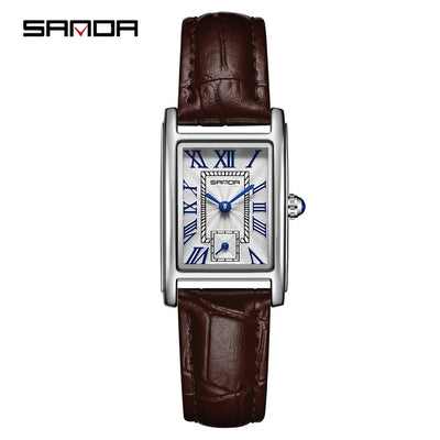 SANDA 1116 Women's Luxury Quartz Watch with Leather Strap - Smarsty