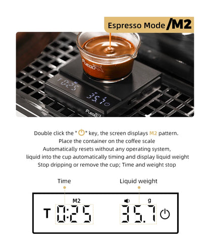Fuego Digital Coffee Scale with Timer Precision - Smarsty
