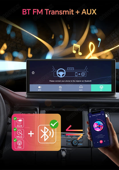 4K Car Dash Cam With Wireless CarPlay And GPS Navigation - Smarsty
