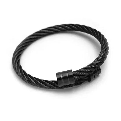 Twisted Stainless Steel Cuff Bracelet Durable Fashion Jewelry - Smarsty