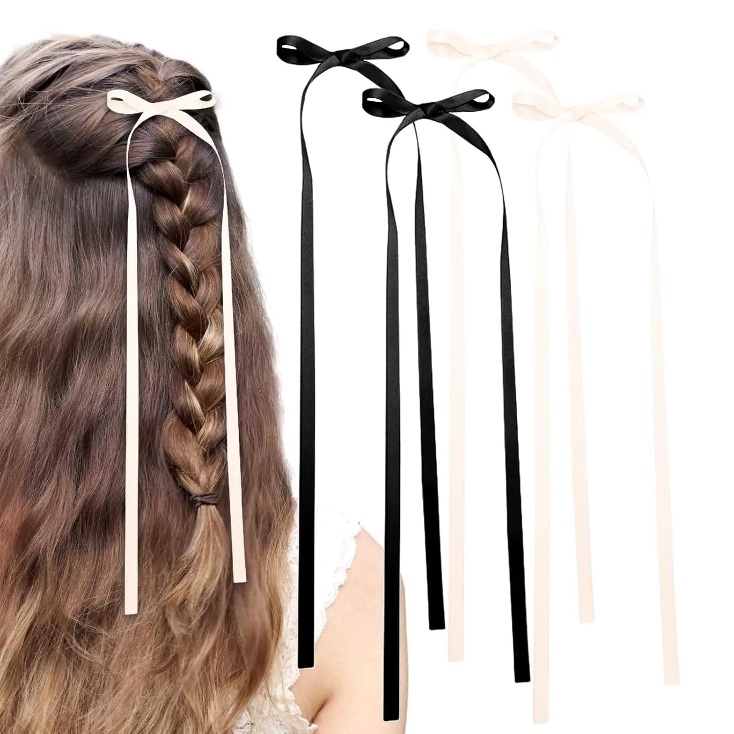 Fabric Hair Bow Clips Set for Women and Girls - Smarsty