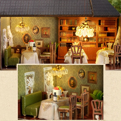 DIY Mini Wooden Doll House Assembly Building Model Pink Princess Villa Architecture Kit 3D Puzzle Dollhouse With Furniture Gifts by Smarsty