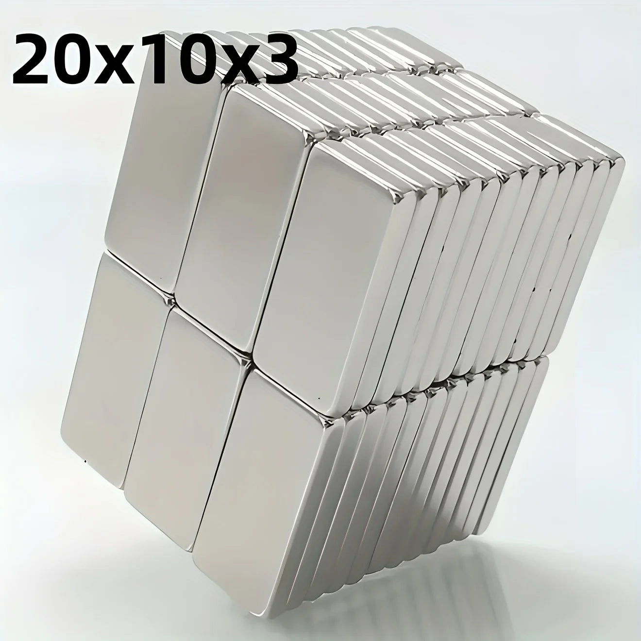 20/50pcs Magnets, 20x10x3mm, Rectangular Magnets for Industrial Use, Metal Material, No Battery Required - Smarsty