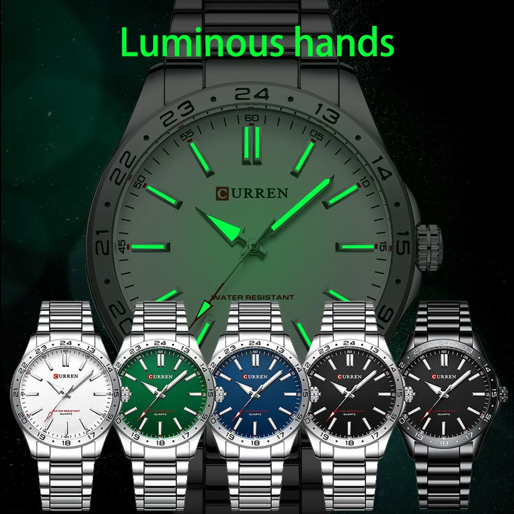 Curren Men's Ultra Thin Stainless Steel Quartz Watch - Smarsty