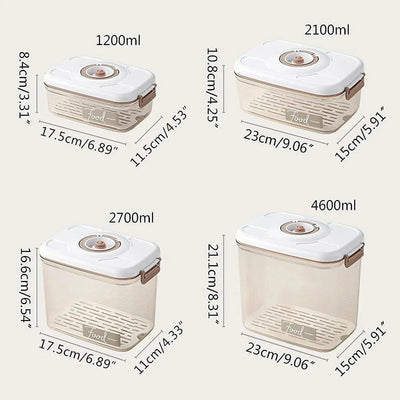 Food Vacuum Storage Box Sealed Kitchen Fresh-Keeping Box Large Capacity Food Transparent Storage Container with Vacuum Pump by Smarsty