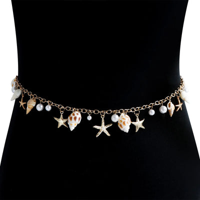 Bohemian Summer Beach Shell Waist Chain Jewelry - Smarsty
