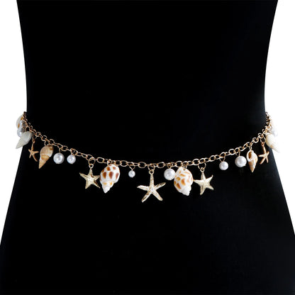 Bohemian Summer Beach Shell Waist Chain Jewelry - Smarsty