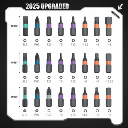 VMAN 24in1 Multifunction Ratchet Screwdriver Set Multi Magnetic Bits Mini Repair Tool Kit Household Tool For PC & Desk Etc.