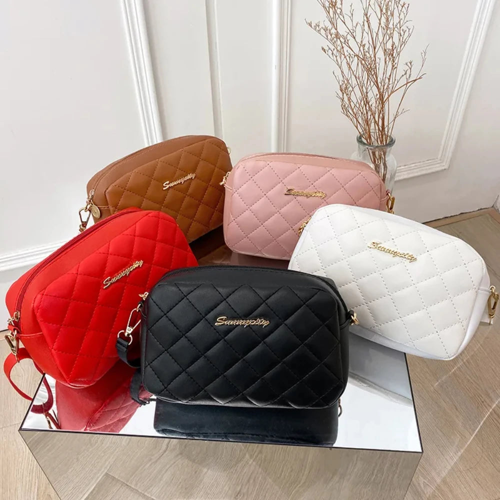 2024 Tassel Small Messenger Bag For Women Trend Lingge Embroidery Camera Female Shoulder Bag Fashion Chain Ladies Crossbody Bags - Smarsty