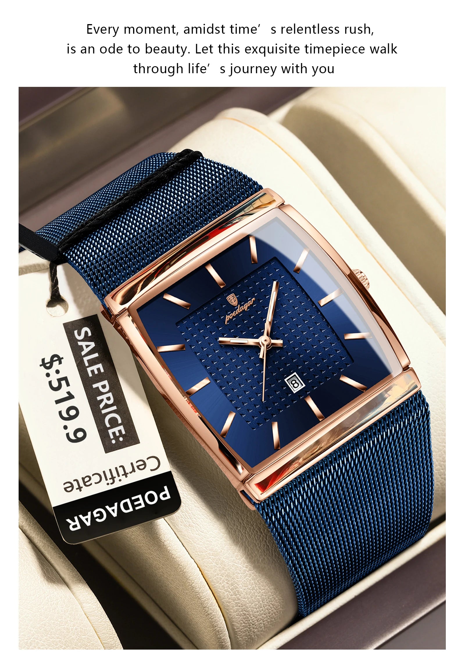 Men's Waterproof Quartz Watch with Luminous Date Feature - Smarsty