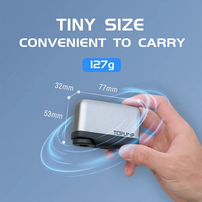 Mini Bike Pump, Portable Electric Bike Pump, Ultra Small 120PSI Battery Bicycle Pump, Automatic Shut-Off, Presta & Schrader - Smarsty