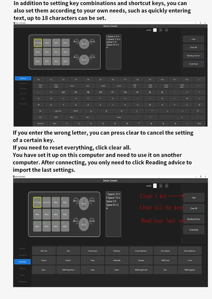 Bluetooth Macropad With 2 Knobs RGB 12 Key Mechanical