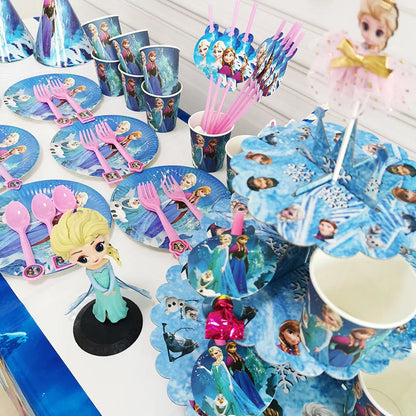 Frozen Princess Birthday Party Tableware Set - Smarsty