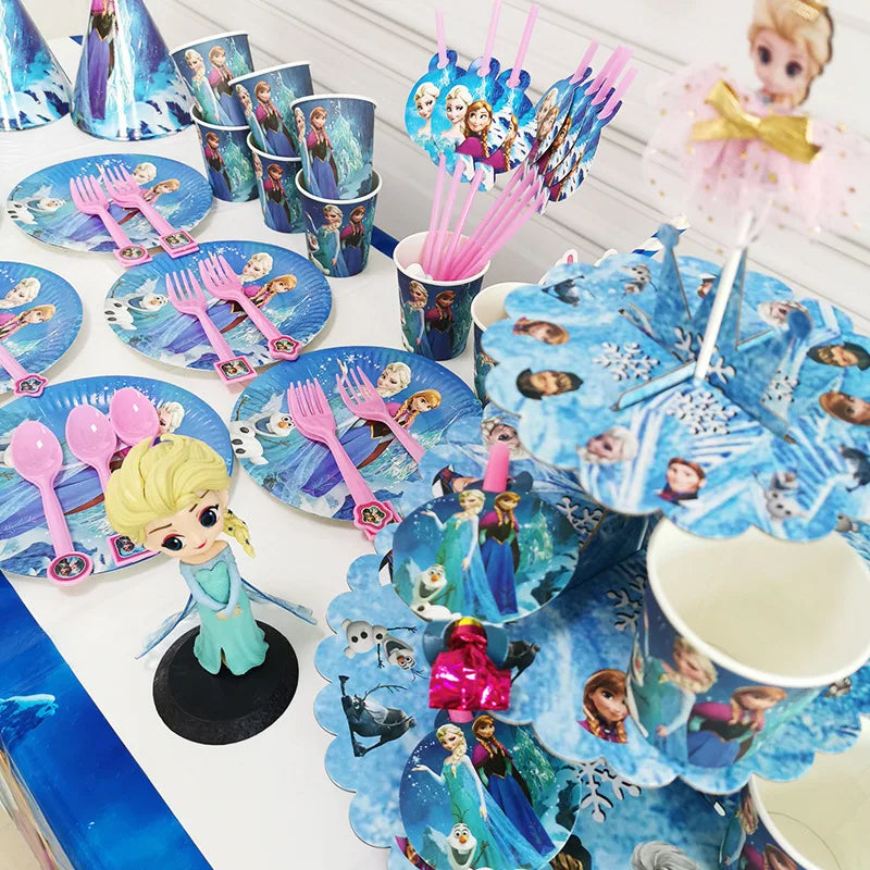 Frozen Princess Birthday Party Tableware Set - Smarsty
