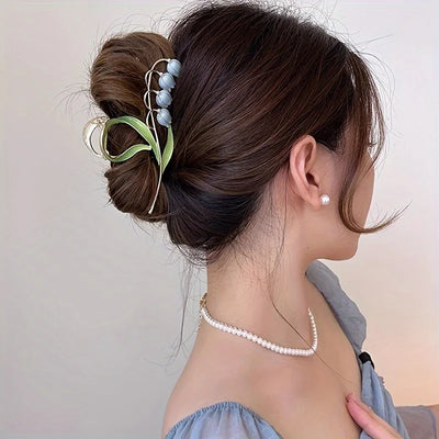 Bell Orchid Hair Clip Large Premium Scratch Resistant - Smarsty