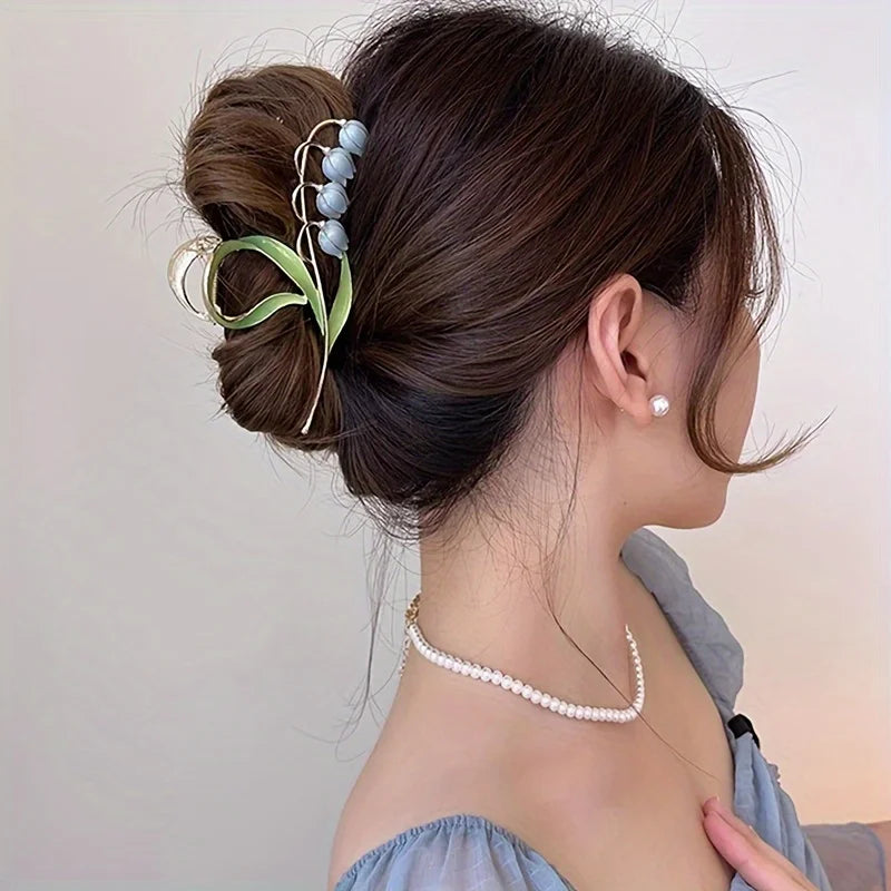 Bell Orchid Hair Clip Large Premium Scratch Resistant - Smarsty