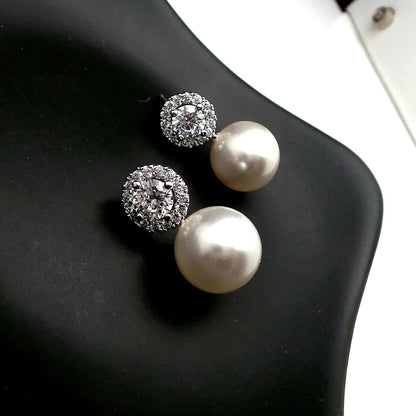 Delicate Simulated Pearl Earrings For Bridal Elegance - Smarsty