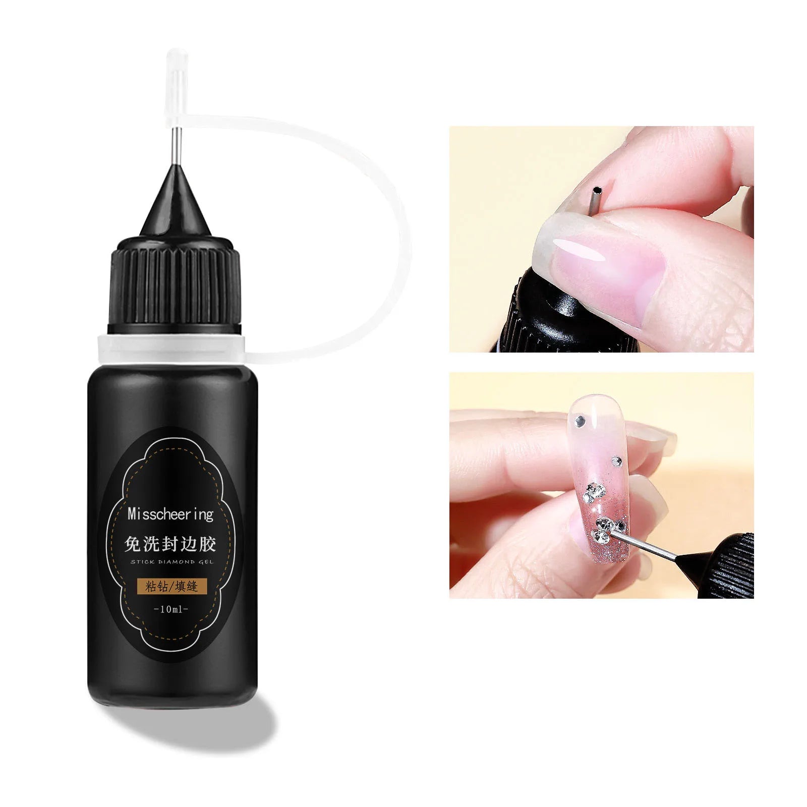 30g Nail Rhinestone Glue for Nails Super Strong Gel Nail Glue for Nail Charm 3D Nails Bling Gel Decoration Gem Nail Art Diamonds - Smarsty