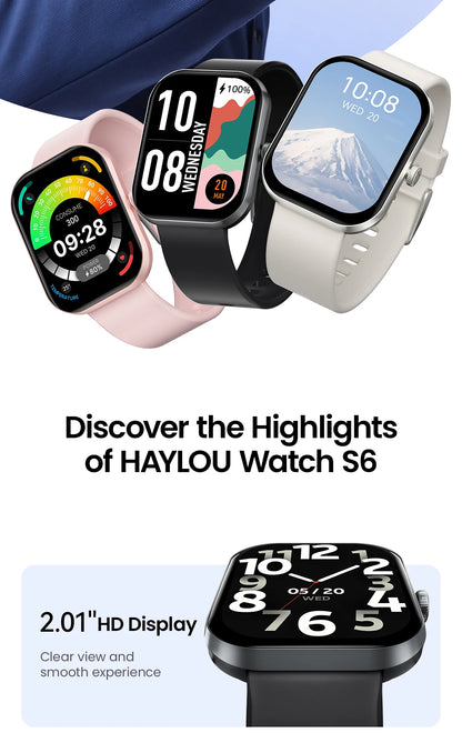 Haylou S6 Voice Calling Smart Watch for Health Monitoring - Smarsty