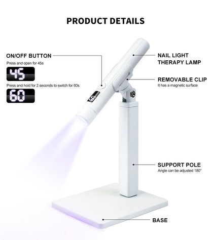 Portable Mini Nail UV LED Lamp for Quick Drying - Smarsty