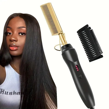 Electric Hair Brush for Effortless Straightening and Curling - Smarsty