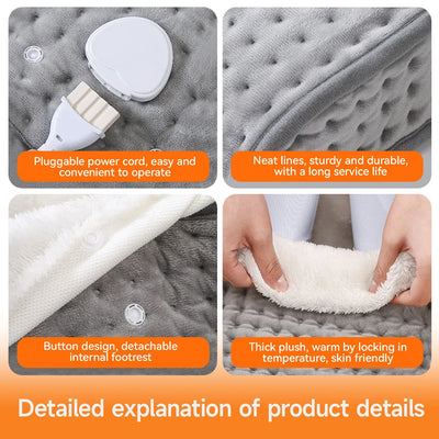 26*28*22cm Electric Heated Foot US/EU Warmers Soft Feet Heating Pad 9-gear adjustable temperature Electric shoe heating pad 1pc