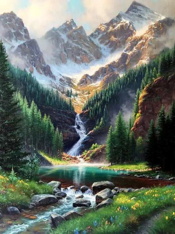 5D Round Diamond Painting Scenic Forest Art - Smarsty