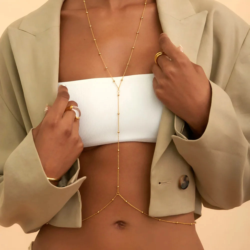 Adjustable Gold Belly Chain for Women Body Jewelry - Smarsty