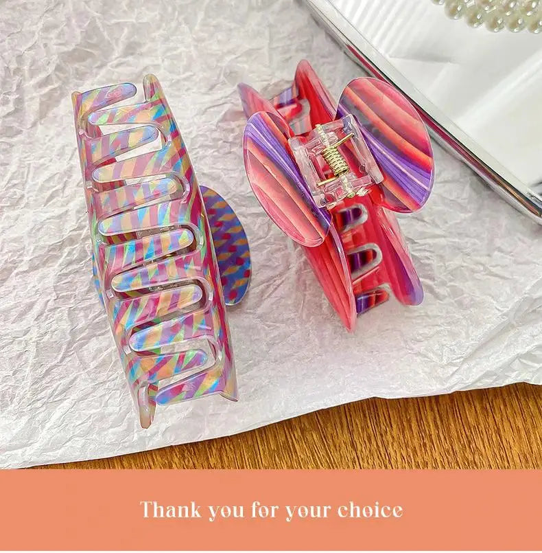 Vintage Floral Hair Claw Clip Elegant Colorful Design - Smarsty