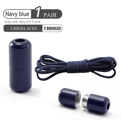 Elastic No Tie Shoelaces Semicircle Shoe Laces For Kids and Adult Sneakers Shoelace Quick Lazy Metal Lock Laces Shoe Strings - Smarsty