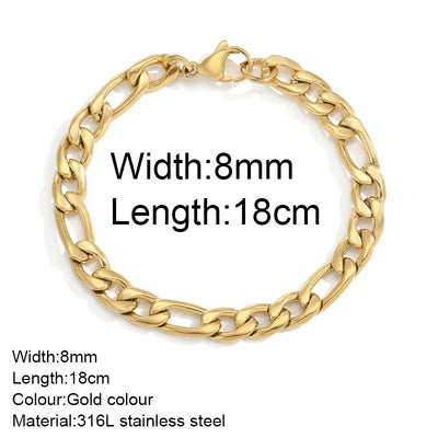 Gold Stainless Steel Twist Chain Bracelet for Women - Smarsty