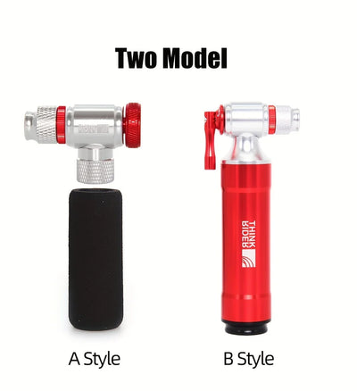 ThinkRider CO2 Pump For Bicycle Schrader Presta Adapter Bike Pump Inflator Aluminum Tire Tube Mini size MTB Bicycle Pumps CO2 Ca - Smarsty