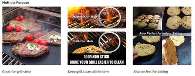 Non-Stick BBQ Grill Mats for Easy Cleanup and Heat Resistance - Smarsty