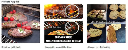 Non-Stick BBQ Grill Mats for Easy Cleanup and Heat Resistance - Smarsty