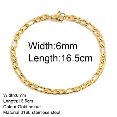 Gold Stainless Steel Twist Chain Bracelet for Women - Smarsty