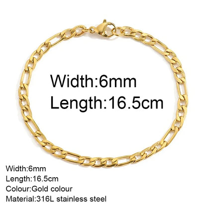 Gold Stainless Steel Twist Chain Bracelet for Women - Smarsty
