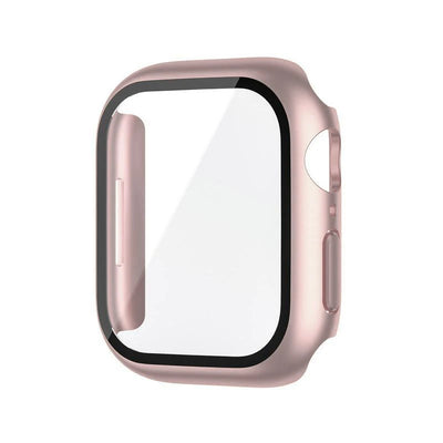 Tempered Glass+Case For Apple Watch 38mm 40mm 41mm 42mm 44mm 45mm 46mm Screen Protector Protective Cover iWatch 10 8 7 9 6 SE 5 - Smarsty