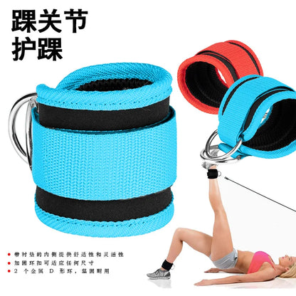Gym Ankle Straps Double D-Ring Adjustable Neoprene Padded Cuffs Ankle Weight Leg Training Brace Support Sport Safety Abductors
