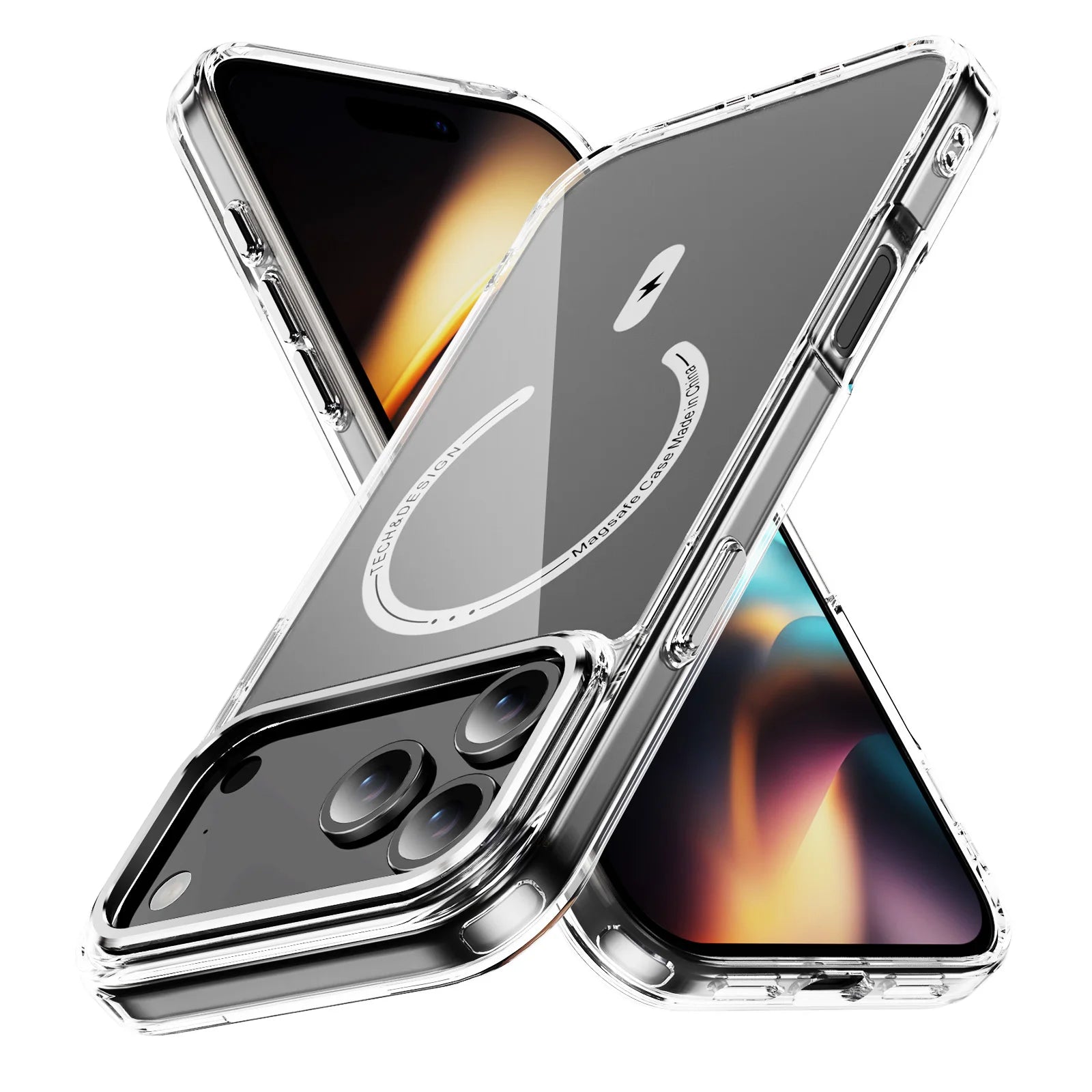 Luxury Phantom HD Transparent for Magsafe Magnetic Phone Case for iPhone 17 Air 16 15 14 Plus 13 12 11 Pro Max Shcokproof Cover